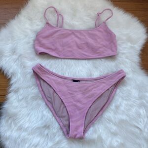 Triangl Swimwear Pink Bikini Set Sporty Crop Top